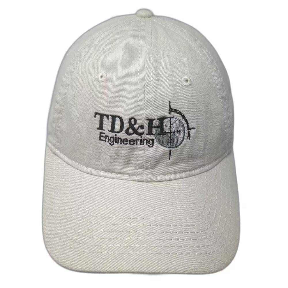 ML Caps TD&H Engineering Embroidered Baseball Cap Hat Beige Black OS Slideback